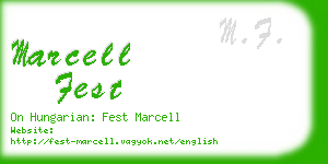 marcell fest business card